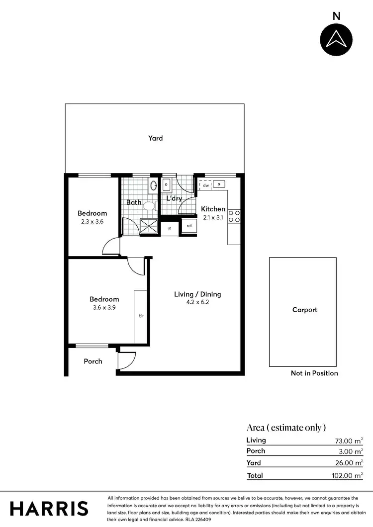 Floorplan of Homely unit listing, 2/17-19 Elizabeth Avenue, Plympton SA 5038