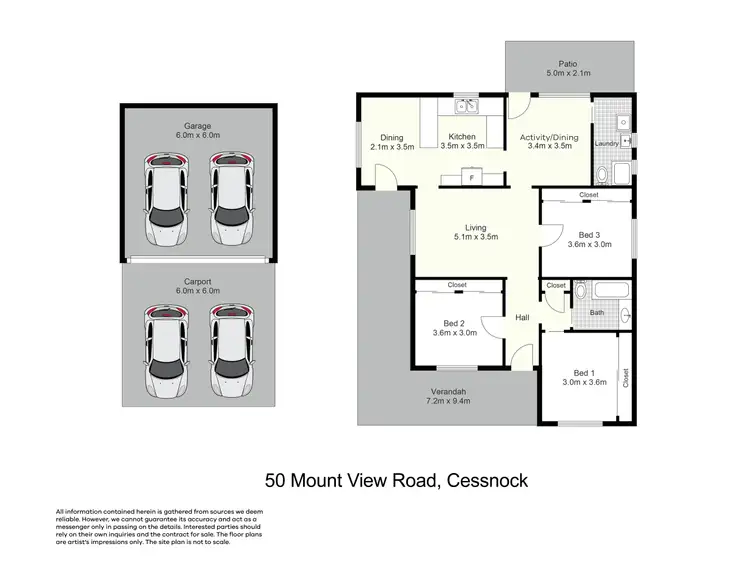 Floorplan of Homely house listing, 50 Mount View Road, Cessnock NSW 2325