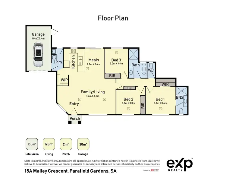 Floorplan of Homely house listing, 15A Mailey Crescent, Parafield Gardens SA 5107