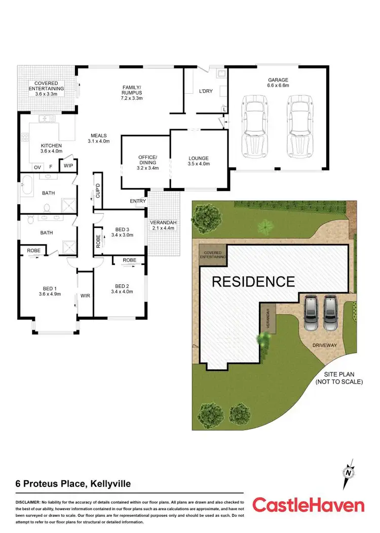 Floorplan of Homely house listing, 6 Proteus Place, Kellyville NSW 2155