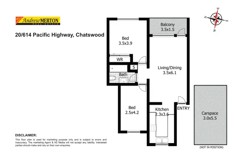 Floorplan of Homely apartment listing, 20/614 Pacific Highway, Chatswood NSW 2067
