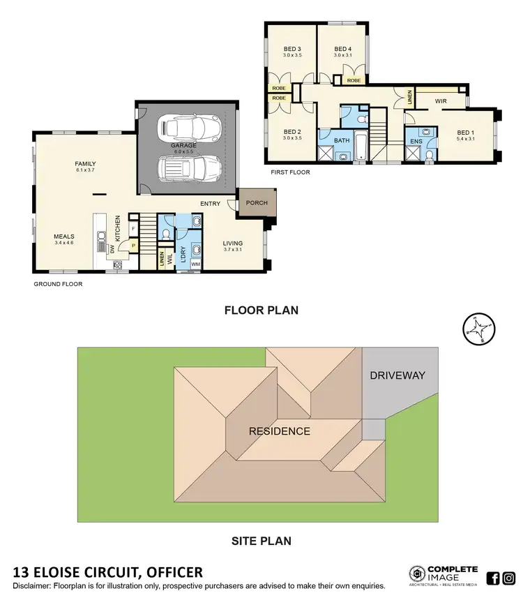 Floorplan of Homely house listing, 13 Eloise Circuit, Officer VIC 3809
