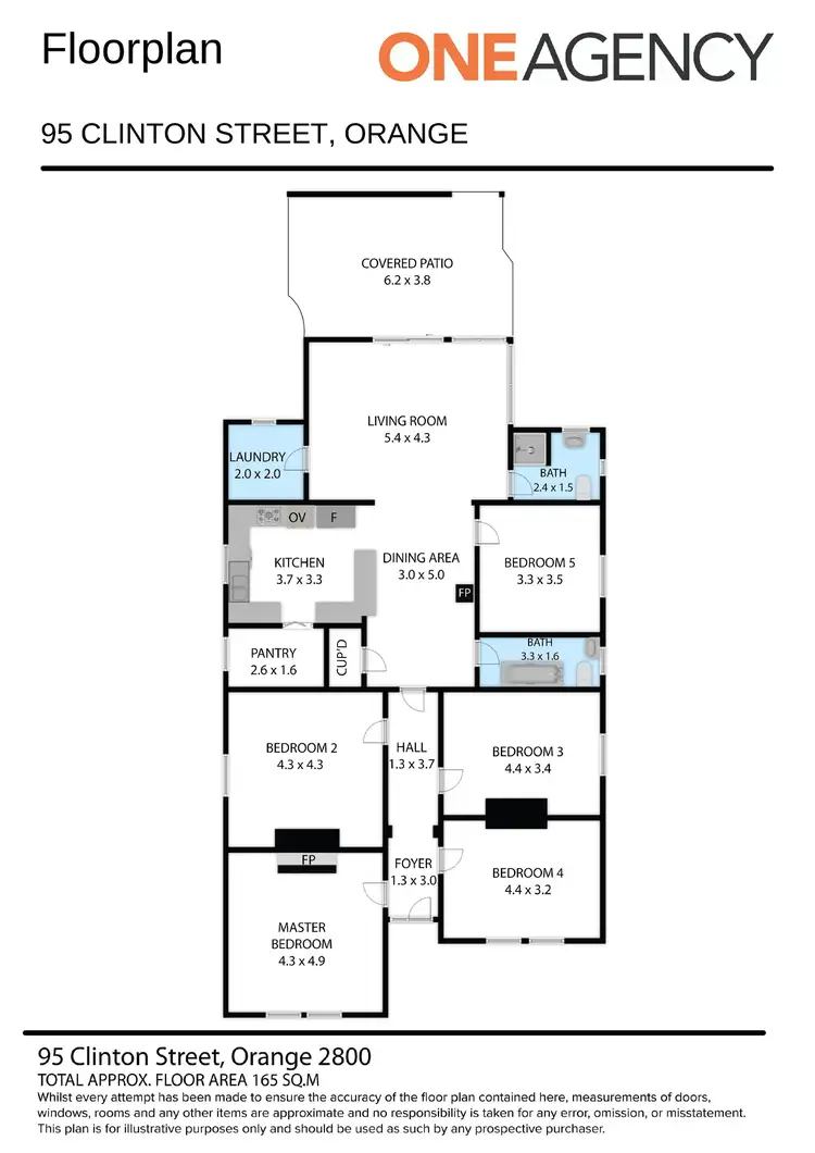 Floorplan of Homely house listing, 95 Clinton Street, Orange NSW 2800