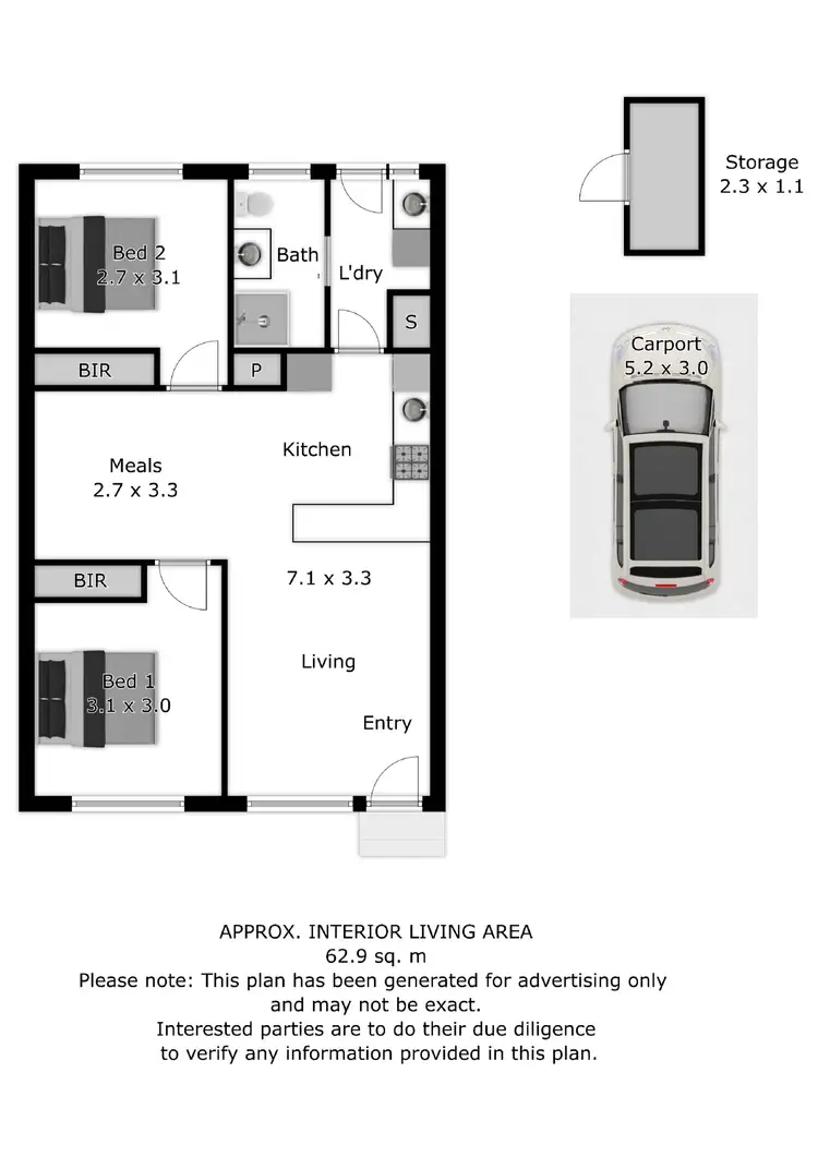 Floorplan of Homely unit listing, 4/610 Kemp Street, Springdale Heights NSW 2641