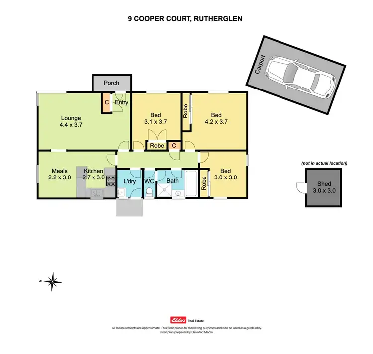 Floorplan of Homely house listing, 9 Cooper Court, Rutherglen VIC 3685