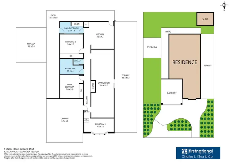 Floorplan of Homely house listing, 4 Oscar Place, Echuca VIC 3564