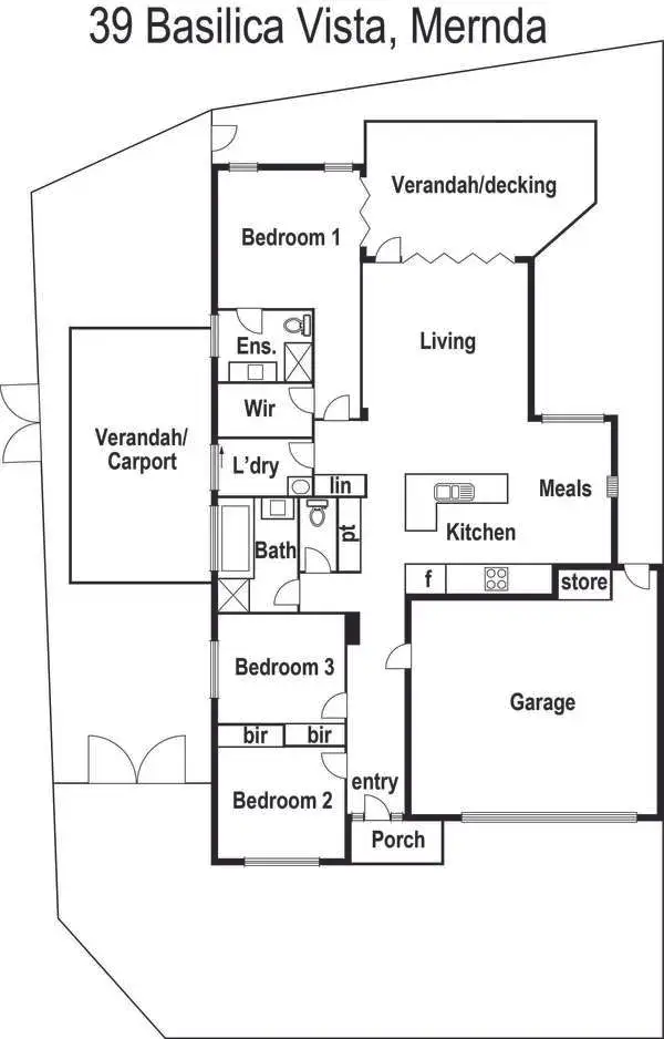 Floorplan of Homely house listing, 39 Basilica Vista, Mernda VIC 3754