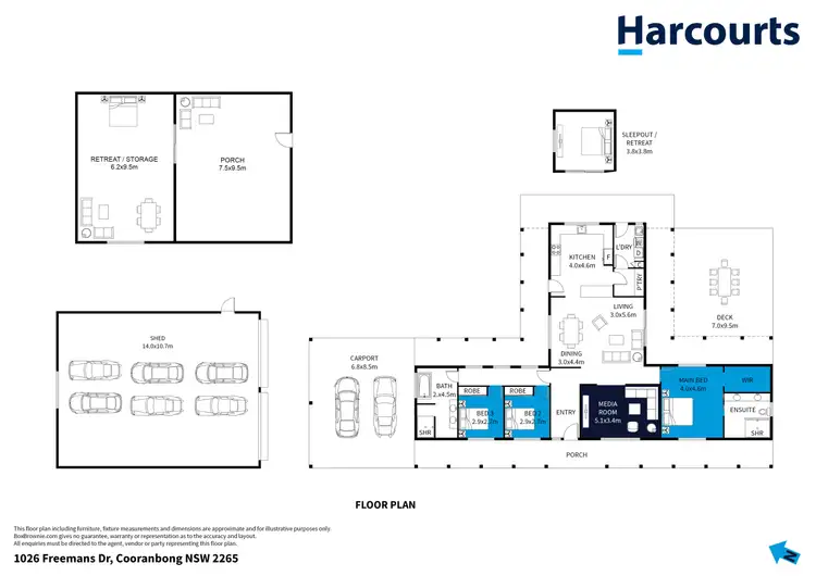 Floorplan of Homely rural property listing, 1026 Freemans Drive, Cooranbong NSW 2265