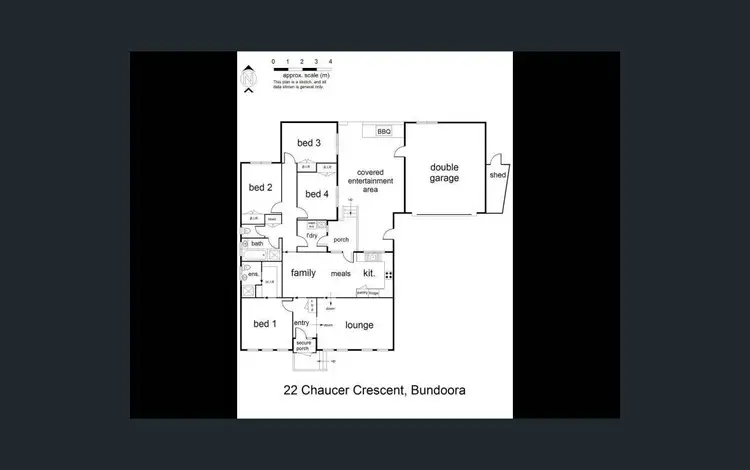 Floorplan of Homely house listing, 22 Chaucer Crescent, Bundoora VIC 3083