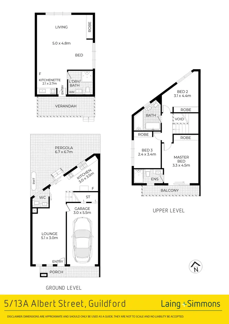 Floorplan of Homely semi-detached listing, 5/13A Albert Street, Guildford NSW 2161