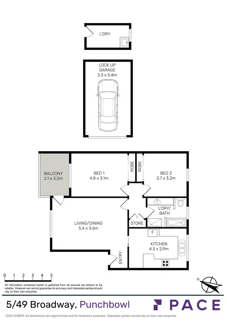 Floorplan of Homely unit listing, 5/49 Broadway, Punchbowl NSW 2196