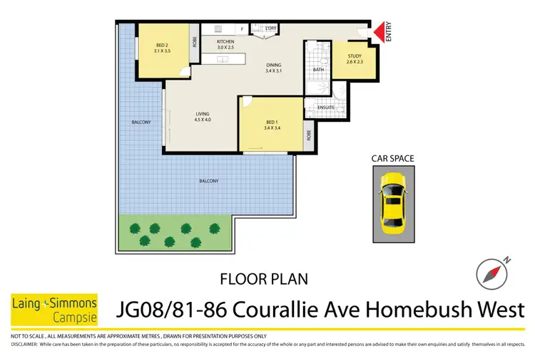 Floorplan of Homely apartment listing, JG08/81-86 Courallie Avenue, Homebush West NSW 2140