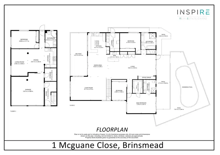 Floorplan of Homely house listing, 1 McGuane Close, Brinsmead QLD 4870