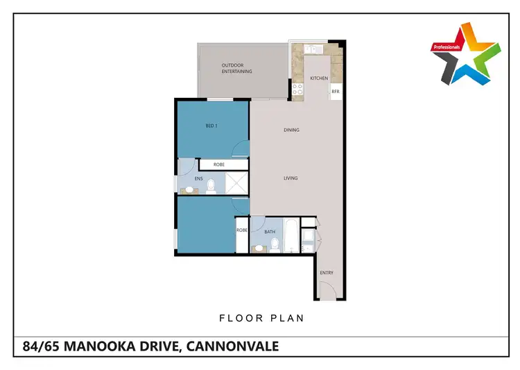 Floorplan of Homely unit listing, 84/65 Manooka Drive, Cannonvale QLD 4802