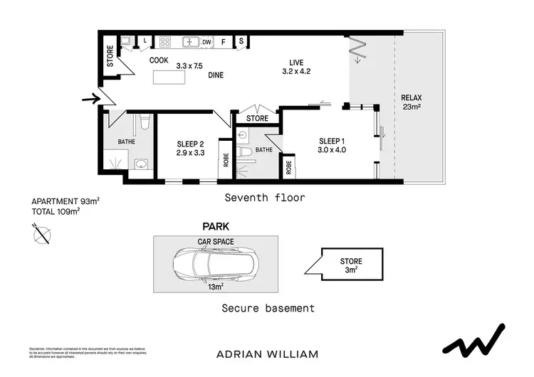 Floorplan of Homely apartment listing, 708/6 Waterways Street, Wentworth Point NSW 2127