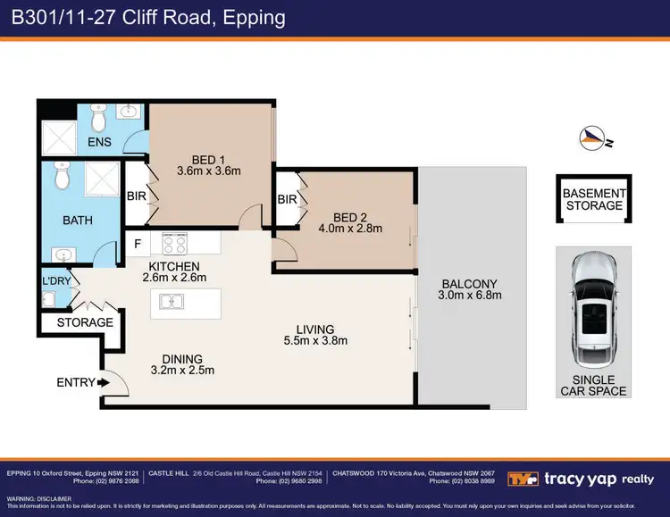 Floorplan of Homely apartment listing, B301/11-27 Cliff Road, Epping NSW 2121