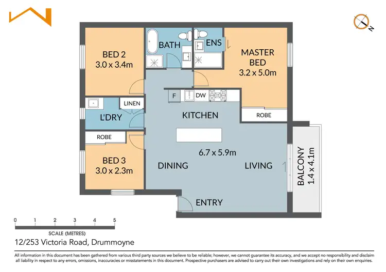 Floorplan of Homely apartment listing, 12/253 Victoria Road, Drummoyne NSW 2047