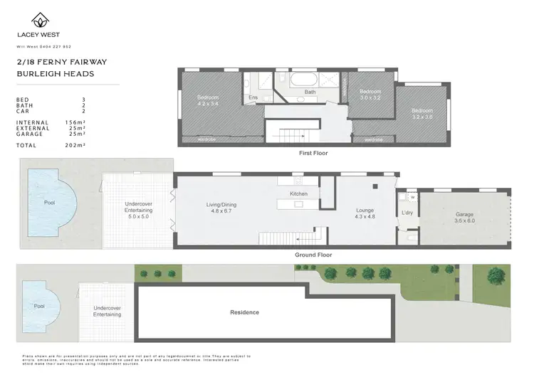Floorplan of Homely semi-detached listing, 2/18 Ferny Fairway, Burleigh Heads QLD 4220