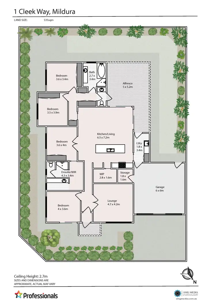 Floorplan of Homely house listing, 1 Cleek Way, Mildura VIC 3500