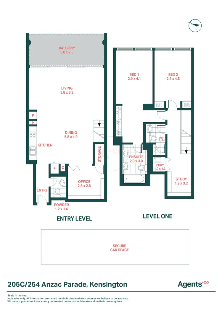 Floorplan of Homely apartment listing, 205C/254 Anzac Parade, Kensington NSW 2033