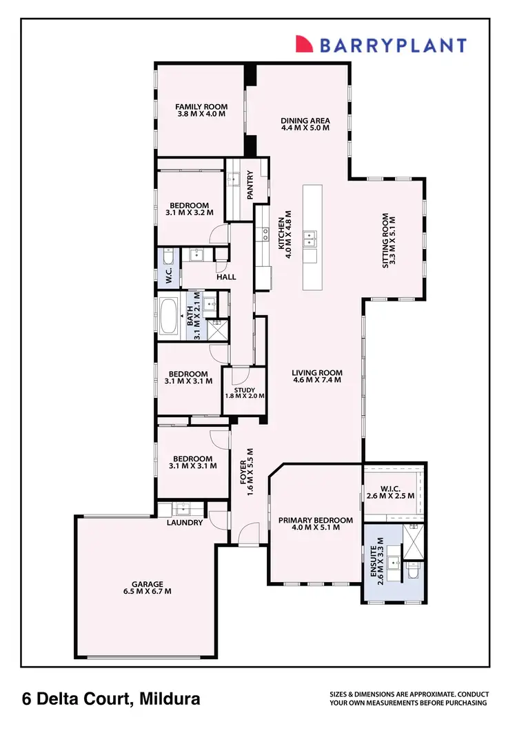 Floorplan of Homely house listing, 6 Delta Court, Mildura VIC 3500
