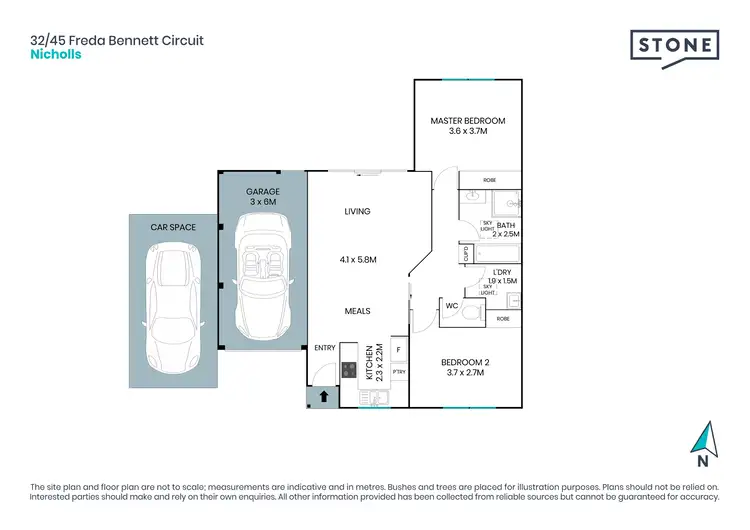 Floorplan of Homely townhouse listing, 32/45 Freda Bennett Circuit, Nicholls ACT 2913