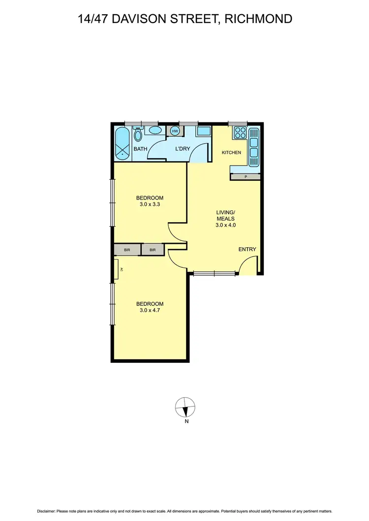 Floorplan of Homely apartment listing, 14/47 Davison Street, Richmond VIC 3121