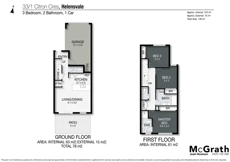 Floorplan of Homely townhouse listing, 33/1 Citron Crescent, Helensvale QLD 4212