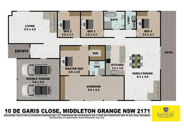 Floorplan of Homely house listing, 10 De Garis Close, Middleton Grange NSW 2171