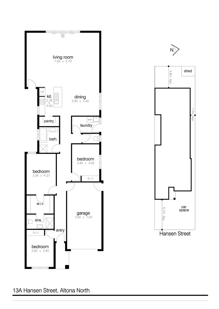 Floorplan of Homely house listing, 13a Hansen Street, Altona North VIC 3025