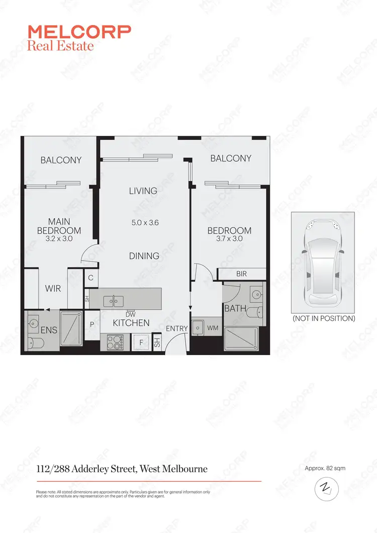 Floorplan of Homely apartment listing, 112/288 Adderley Street, West Melbourne VIC 3003