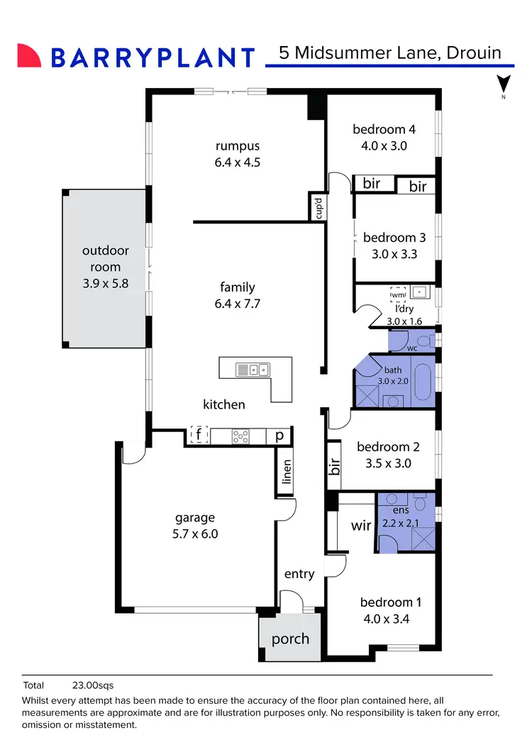 Floorplan of Homely house listing, 5 Midsummer Lane, Drouin VIC 3818