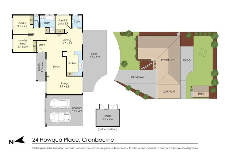 Floorplan of Homely house listing, 24 Howqua Place, Cranbourne VIC 3977