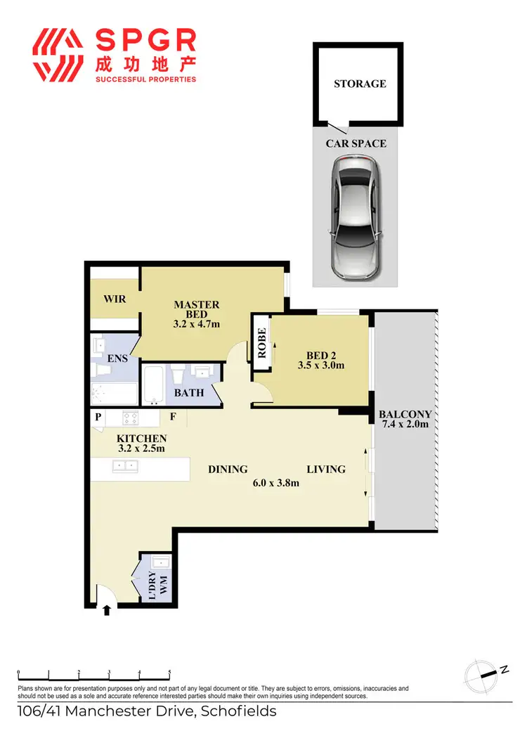 Floorplan of Homely apartment listing, 106/41b Manchester Drive, Schofields NSW 2762