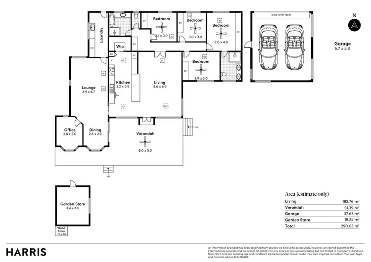 Floorplan of Homely house listing, 64 Emmett Road, Crafers West SA 5152