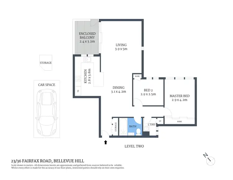 Floorplan of Homely apartment listing, 23/36 Fairfax Road, Bellevue Hill NSW 2023