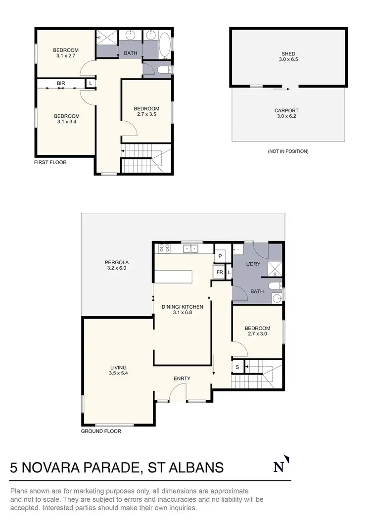 Floorplan of Homely house listing, 5 Novara Parade, St Albans VIC 3021