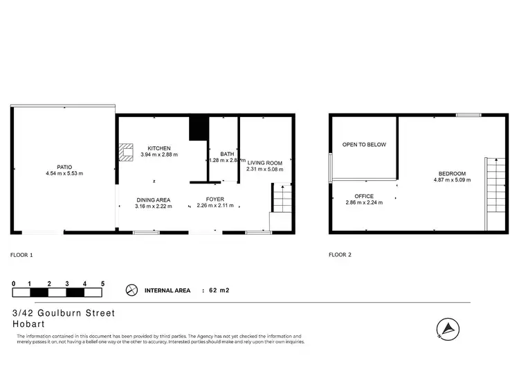 Floorplan of Homely unit listing, 3/42 Goulburn Street, Hobart TAS 7000