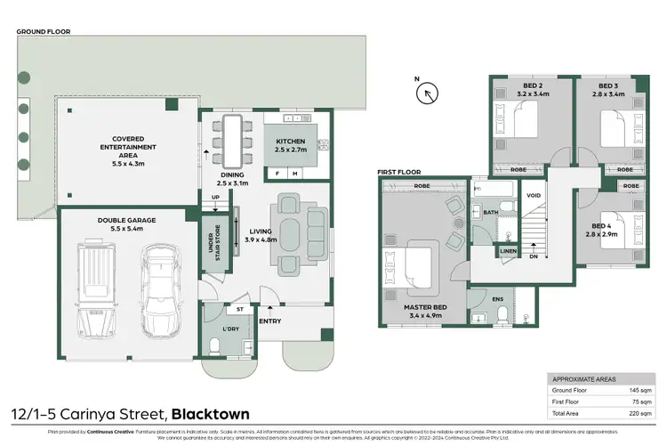 Floorplan of Homely townhouse listing, 12/1-5 Carinya Street, Blacktown NSW 2148