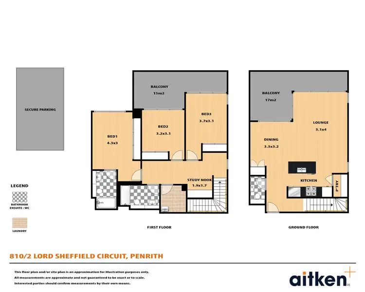 Floorplan of Homely unit listing, 810/2 Lord Sheffield Circuit, Penrith NSW 2750