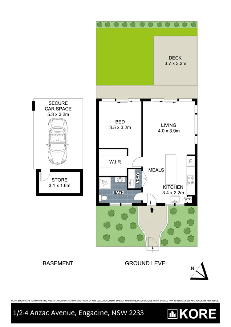 Floorplan of Homely apartment listing, 1/2 Anzac Avenue, Engadine NSW 2233