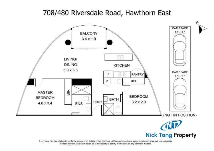 Floorplan of Homely apartment listing, 708/480 Riversdale Road, Hawthorn East VIC 3123