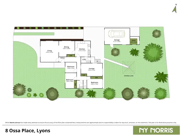 Floorplan of Homely house listing, 8 Ossa Place, Lyons ACT 2606