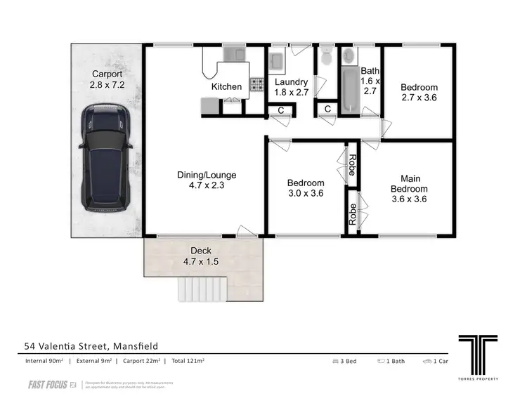 Floorplan of Homely house listing, 54 Valentia Street, Mansfield QLD 4122