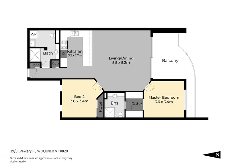 Floorplan of Homely unit listing, 19/3 Brewery Place, Woolner NT 820