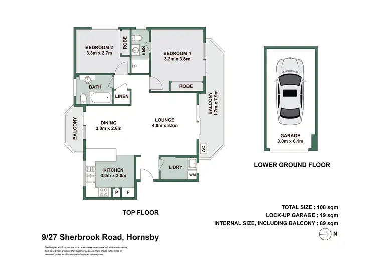 Floorplan of Homely apartment listing, 9/27 Sherbrook Road, Hornsby NSW 2077