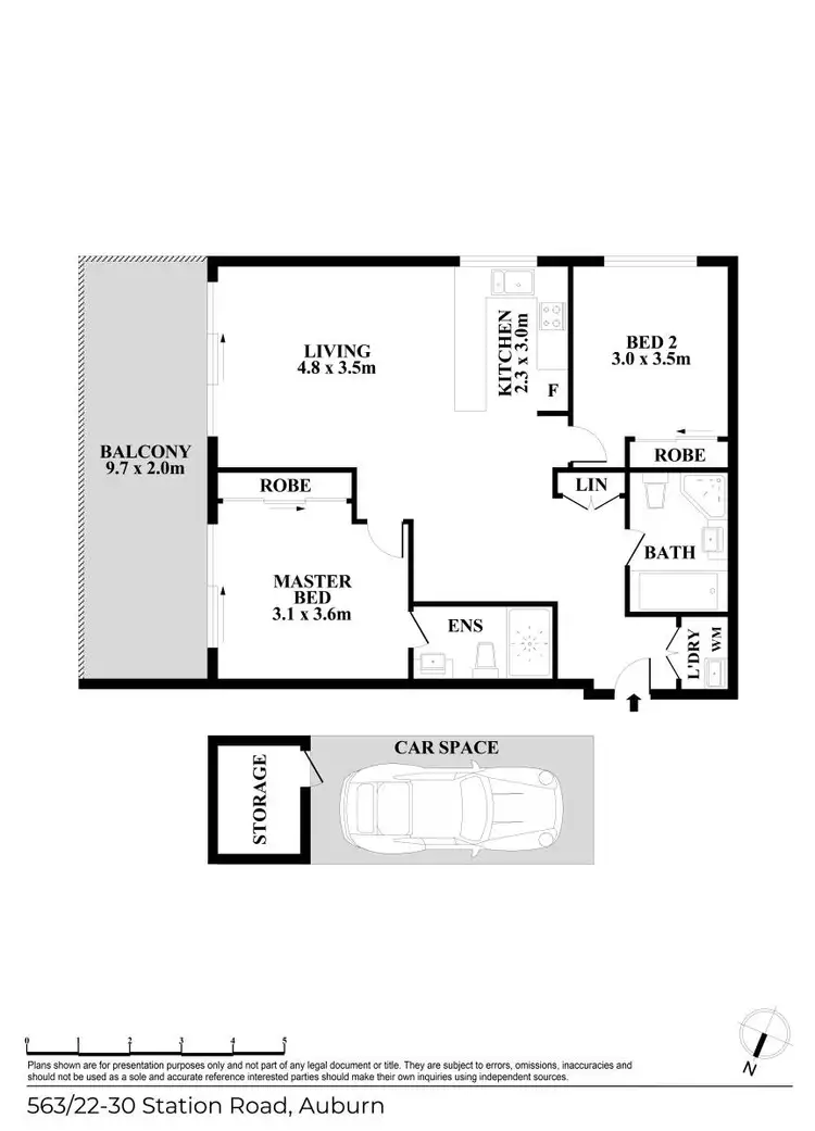 Floorplan of Homely apartment listing, Level 5/563/22-30 Station Road, Auburn NSW 2144