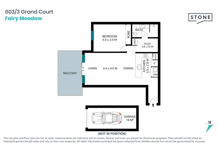 Floorplan of Homely apartment listing, 603/3 Grand Court, Fairy Meadow NSW 2519
