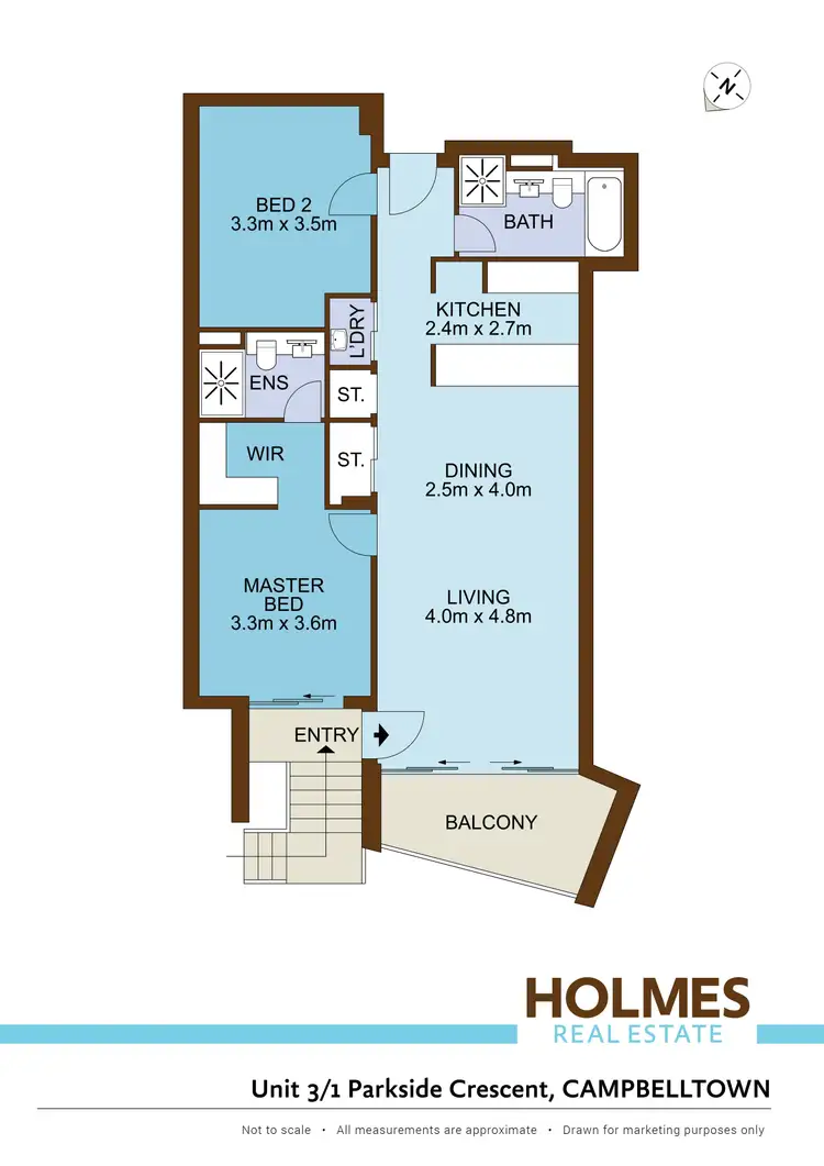 Floorplan of Homely apartment listing, 3/1 Parkside Crescent, Campbelltown NSW 2560
