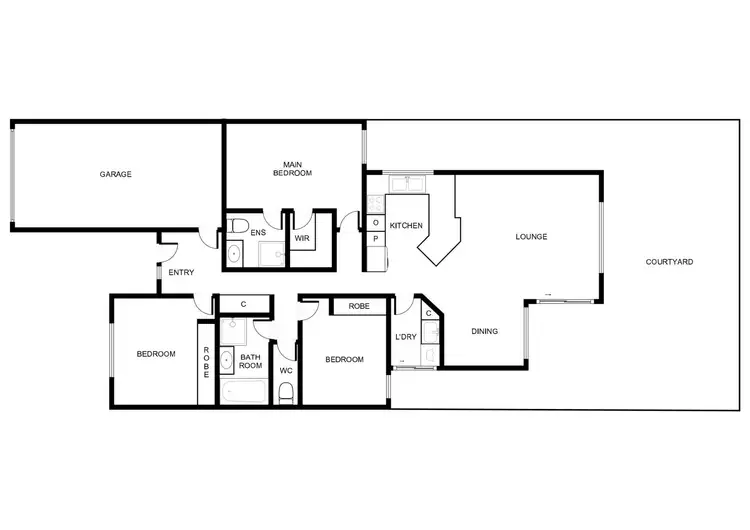 Floorplan of Homely townhouse listing, 2/15 Palm Court, Jerrabomberra NSW 2619